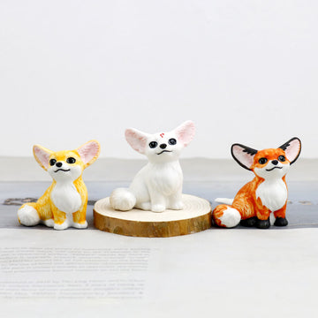 Ceramic Fennec Fox Figurine